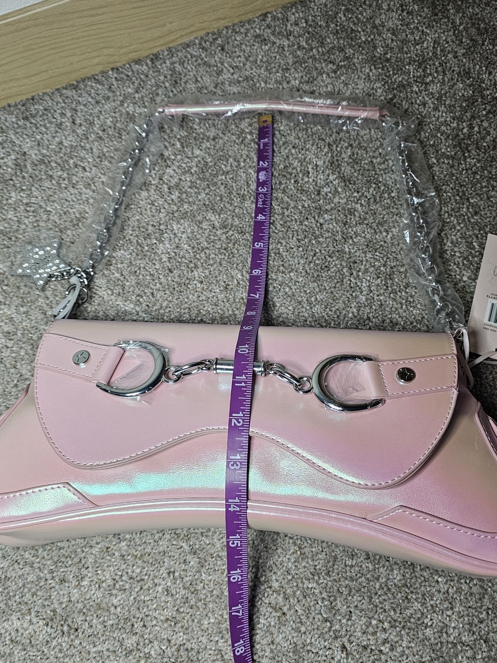 Paris Hilton Iridescent Pink Shoulder Bag - Picture 6 of 7